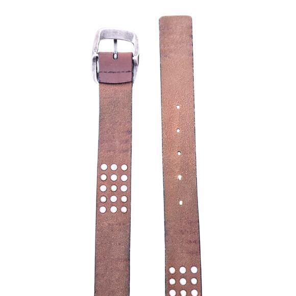 Calvin Klein Studded Leather Belt | Rustic Western Rock Chic main image 5